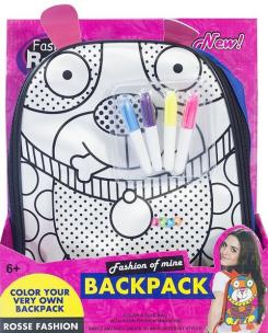 Opakowanie Plecak do malowania Zwierzak + pisaki niebieski