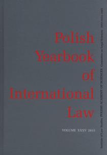 Opakowanie Polish yearbook of international law XXXV 2015