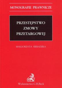 Okładka książki Przestępstwo zmowy przetargowej