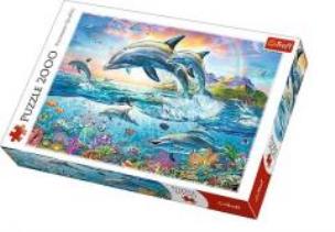 Opakowanie Puzzle 2000 Wesołe delfiny TREFL