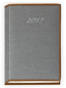 Opakowanie Terminarz 2017 B6 Prestige - szary z obszyciem