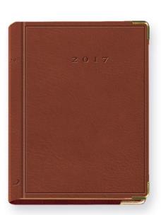 Opakowanie Terminarz 2017 B7 LUX złocony - brązowy
