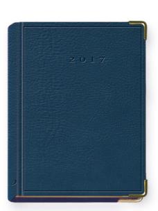 Opakowanie Terminarz 2017 B7 LUX złocony - granatowy