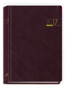 Opakowanie Terminarz 2017 B7 Madrid - bordowy