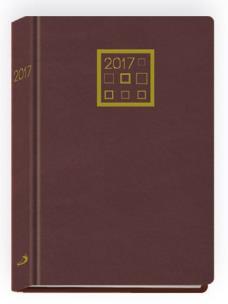 Opakowanie Terminarz 2017 B7 Standard - bordowy