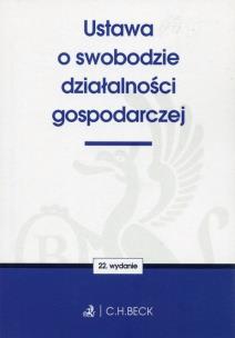 Okładka książki Ustawa o swobodzie działalności gospodarczej