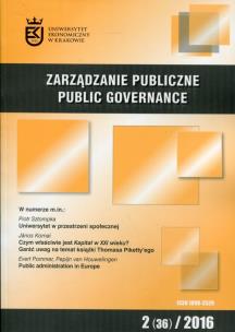 Opakowanie Zarządzanie publiczne 2 (36)/2016