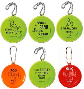 Opakowanie Zawieszka odblaskowa z cytatem pakiet 6 sztuk