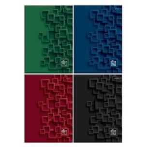 Opakowanie Zeszyt A4 Office Style w kratkę 60 kartek kwadraty 10 sztuk mix