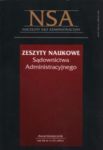 Opakowanie Zeszyty Naukowe Sądownictwa Administracyjnego 4/2011
