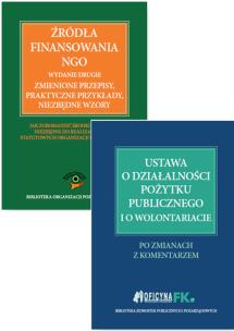 Okładka książki Źródła finansowania NGO / Ustawa o działalności pożytku publicznego i o wolontariacie
