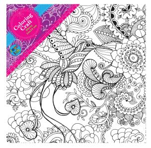Okładka książki Coloring Craft Obraz Koliber 30x30+ farby 5 kolorów pędzel paleta