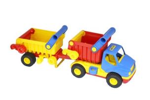 Okładka książki 'ConsTruck', wywrotka z naczepą