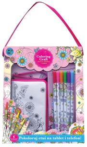 Okładka książki Etui na tablet i telefon - do kolorowania + 6 mark