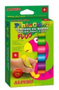 Opakowanie Farba plakatowa Fluo w sztyfcie 6 kolorów ALPINO