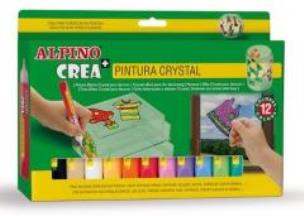 Opakowanie Farby witrażowe CREA+ 12 kolorów ALPINO