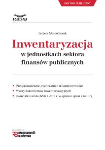 Okładka książki Inwentaryzacja w jednostkach sektora finansów publicznych