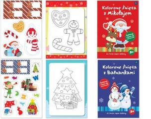 Opakowanie Kolorowanka A4 z nakl. Kolorowe Święta MIX
