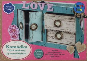 Opakowanie Komódka z MDF do złożenia i udekorowania LOVE