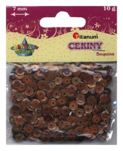 Opakowanie Konfetti cekiny 7mm 10g perlowy brąz (CO7/054)