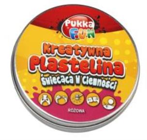 Opakowanie Kreatywna plastelina -Świecąca w ciemności rózowa