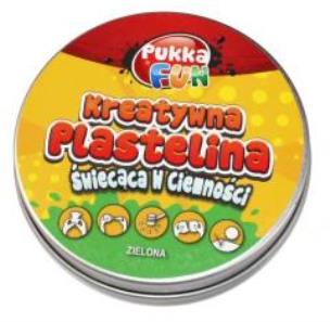 Opakowanie Kreatywna plastelina -Świecąca w ciemności zielona