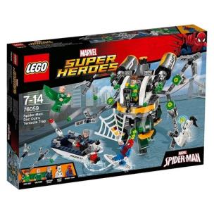 Okładka książki Lego Super Heroes Spiderman Pułapka z mackami Doc Ocka