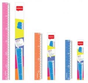 Opakowanie Linijka neonowa 15cm (10szt) NATARAJ