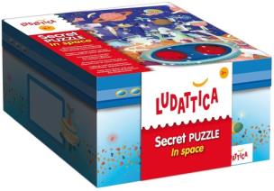 Opakowanie Ludatica Secret puzzle. In space - w kosmosie