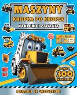 Okładka książki Maszyny Kropka po kropce My first JCB. Naklejki..