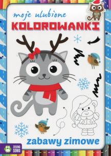 Okładka książki Moje ulubione kolorowanki Zimowe zabawy