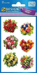 Opakowanie Naklejki z kwiatami. Bukiety