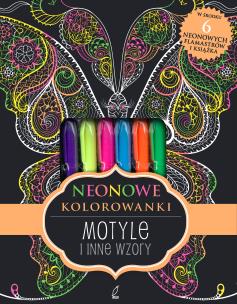Okładka książki Neonowe kolorowanki Motyle i inne wzory