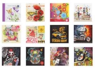 Opakowanie Notes ozdobny 100x100/60K kratka/linia FRESH