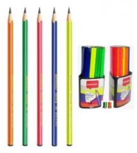 Opakowanie Ołówki neon trójkątne HB dsp (72szt) NATARAJ