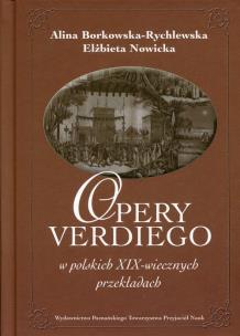Okładka książki Opery Verdiego w polskich XIX-wiecznych przekładach