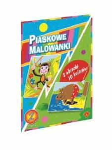 Piaskowa malowanka hipopotan małpa. Autor:   Praca zbiorowa. Multiszop.pl Okładka książki Piaskowa malowanka hipopotan małpa