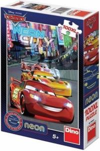 Okładka książki Puzzle 100 XL Neon Auta DINO