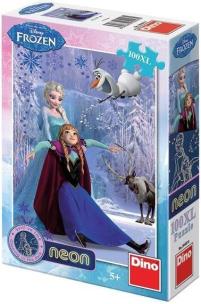 Okładka książki Puzzle 100 XL Neon Kraina Lodu DINO