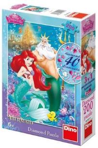 Okładka książki Puzzle 200 Diamond Arielka DINO