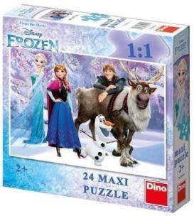 Okładka książki Puzzle 24 Maxi Kraina Lodu DINO