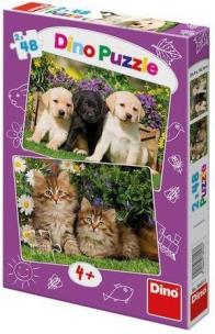 Opakowanie Puzzle 2x48 Zwierzaki DINO