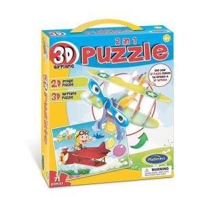 Opakowanie Puzzle 3D 2w1 - Samolot