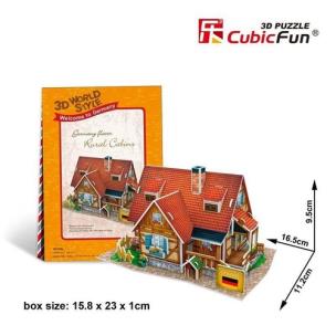 Okładka książki Puzzle 3D Domki świata - Niemcy Rural cabin 37el.(W3128H)
