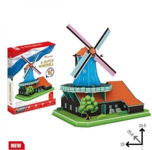 Opakowanie Puzzle 3D Duży zestaw Wiatrak holenderski 74 el.(MC219H)