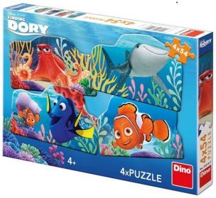 Okładka książki Puzzle 4x54 Gdzie jest Dory? DINO