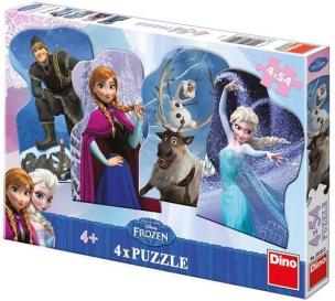 Okładka książki Puzzle 4x54 Kraina Lodu DINO