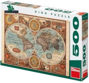 Opakowanie Puzzle 500 Mapa Świata DINO