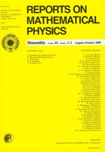 Opakowanie Reports on Mathematical Physics 64/1-2 2009