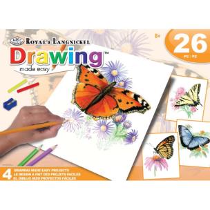 Opakowanie Rysowanie jest łatwe 4 zestawy Motyle